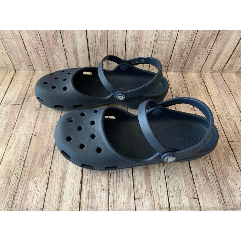 CROCS Navy Blue Karin Clogs Mules